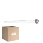 Flerpack 4x Ledvance LED Allmänbruksarmatur Vattentät Fukttät Slimvalue 36W 4000lm - 865 Dagsljus | 120cm 