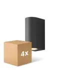 Flerpack 4x D'Lite Vägglampa Vossem Svart Up & Down| IP54 - Passande För 2x GU10